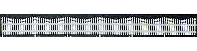 Tichy Trains 8283 HO Scale Fancy Picket Fence -- 20 Pieces, 130" 330.2cm Length Total