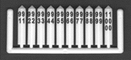 Tichy Trains 8286 HO Scale Concrete Milepost Markers #101 to 350 -- White w/Black Printing pkg(250)