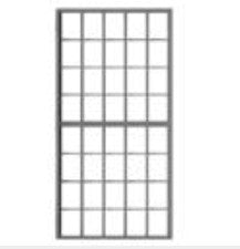 Tichy Trains 8295 HO 40-Pane Masonry Window w/Glazing 50"w x 100"h (6)