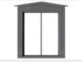 Tichy Trains 8303 HO 2-Pane Peaked Window w/Glazing 36”w x 44”h (12) (D)