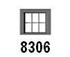 Tichy Trains 8306 HO Scale 6-Pane Window with Glazing -- 30 x 28" Scale (Fits .4 x .365" Opening) pkg(12)