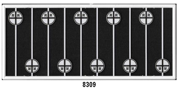 Tichy Trains 8309 HO Very Early (1900-30) Railroad Crossing Warning Signs (10) (D)