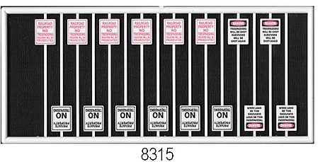 Tichy Trains 8315 HO Scale Assorted No Trespassing Signs -- pkg(16)