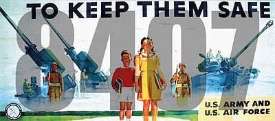 Tichy Trains 8407 HO Scale Keep Them Safe Army/Air Force Billboard - Kit