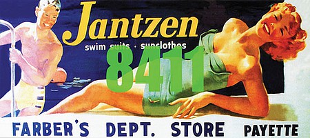 Tichy Trains 8411 HO Scale Jantzen Swimsuits Billboard - Kit -- Farber's Dept. Store