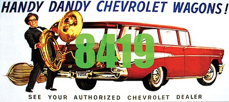 Tichy Trains 8419 HO Scale Handy Dandy Chevrolet Wagons Billboard - Kit