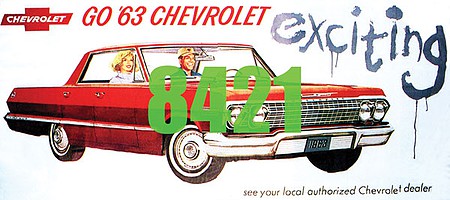 Tichy Trains 8421 HO Scale Go '63 Chevrolet Billboard - Kit