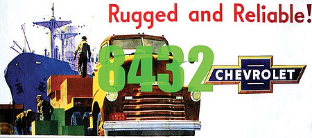 Tichy Trains 8432 HO Scale 1957 Chevrolet Truck Billboard - Kit
