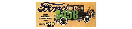 Tichy Trains 8458 HO Scale Ford Model T Billboard - Kit -- 1927 to 1935