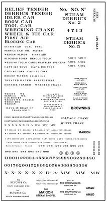 Tichy Trains 9010 HO Scale Railroad Decal Set -- Railroad Roman Wreck Train Decals (black)