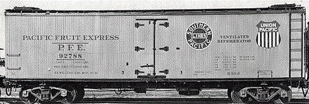 Tichy Trains 9024N6 N Scale Railroad Decal Set -- Pacific Fruit Express R30-9 Reefer for 6 Cars