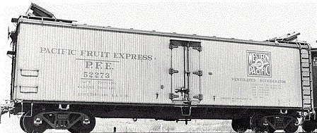 Tichy Trains 9124N6 N Scale Railroad Decal Set -- Pacific Fruit Express/Western Pacific WP R30-9 Reefer for 6 Cars