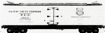 Tichy Trains 9324N N Scale Railroad Decal Set -- Pacific Fruit Express R40-2 Reefer