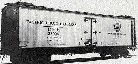 Tichy Trains 9424N N Scale Railroad Decal Set -- Pacific Fruit Express R40-4 Reefer