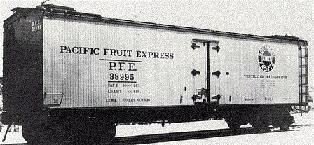 Tichy Trains 9424O6 O Scale Railroad Decal Set 6-Pack -- Pacific Fruit Express R40-4 Reefer