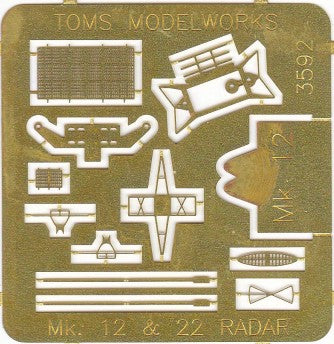 Toms Model Works 3592 1/350 USN Mk 12/Mk 22 Radar Antennas (D)