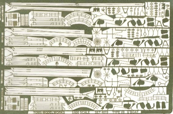 Toms Model Works 4019 1/400 German Type VII U-Boats Detail Set (D)