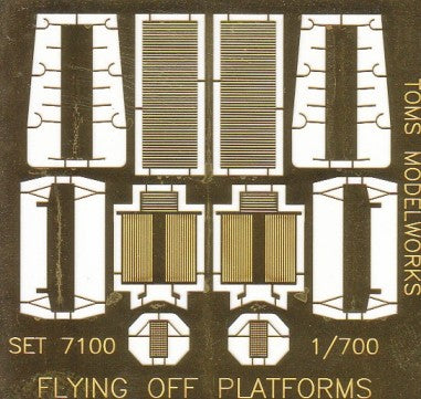 Toms Model Works 7100 1/700 Flying Off Platforms for WWI US & British Battleships (D)