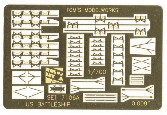 Toms Model Works 7106 1/700 USN Battleships Detail Set (D)