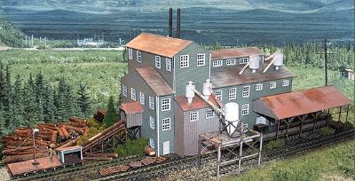 The N Scale Architect 10004 N Scale Long Valley Lumber Mill -- Kit - 10 x 6 x 6" 25.4 x 15.2 x 15.2cm