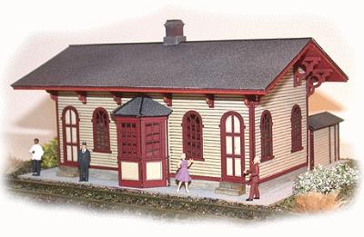 The N Scale Architect 10015 N Scale Cranston Station -- Kit - 3-1/2 x 2-3/4 x 1-3/4" 8.9 x 7 x 4.4cm