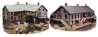 The N Scale Architect 10017 N Scale Gruber Wagon Works -- Kit - 7-1/4 x 6 x 2-3/4" 18.4 x 15.2 x 7cm