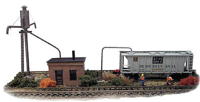The N Scale Architect 10028 N Scale Locomotive Sanding Facility with Sand Hopper Car - Trackside Series -- Laser-Cut Wood Kit - 7-1/2 x 2-1/2" 19.1 x 6.4cm