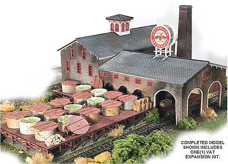 The N Scale Architect 10044 N Scale Pickle Vat Expansion Kit -- Laser-Cut Wood Kit - 3-1/4 x 3-1/8" 8.25 x 7.9cm (for #10044 Patterson's)