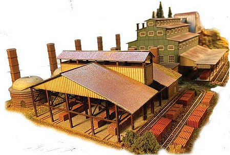 The N Scale Architect 10054 N Scale C & H Brick & Block Company -- Laser-Cut Wood Kit - 22 x 10 x 4" 55.9 x 25.4 x 10.6cm