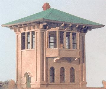 The N Scale Architect 10102 N Scale Delaware Lackawanna & Western Standard Concrete Tower pkg(2) -- Kit - 2-1/2 x 3" 6.2 x 7.5cm