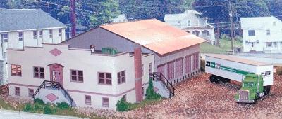 The N Scale Architect 10503 N Scale Master Craftsman Series - Rode-A-Way Transfer Company -- Laser-Cut Wood Kit - 4-1/2 x 7" 11.2 x 17.5cm