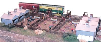 The N Scale Architect 10703 N Scale Master Craftsman Series - Quality Meat Stockyard -- Kit - 10 x 5" 25.4 x 12.7cm