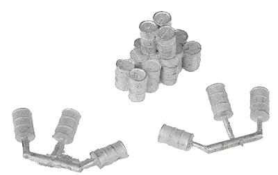 The N Scale Architect 20022 N Scale 55-Gallon Drums pkg(7) -- One Stack of 12 Drums Six Single Drums