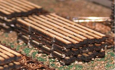 The N Scale Architect 20033 N Scale Timber Stack -- 8x8 with Separator Webs pkg(4)