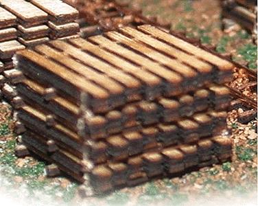 The N Scale Architect 20037 N Scale Random Tie Stack pkg(6) -- Includes Separator Webs