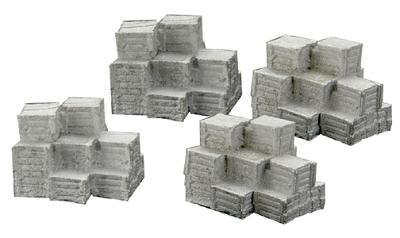 The N Scale Architect 20039 N Scale Wooden Crate Stacks -- 4 Stacks of 12 Crates