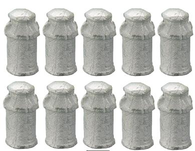 The N Scale Architect 20042 HO Scale Milk Cans pkg(10)