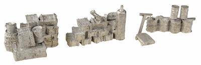 The N Scale Architect 20052 HO Scale Making-A-Scene(TM) Series -- Freight Cluster Set #1: 3 Different Clusters & Scale