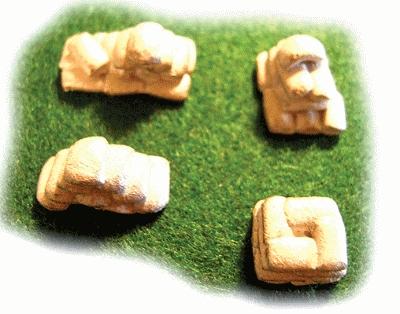 The N Scale Architect 20056 N Scale Sack Stack Assortment -- 4 Different Stacks