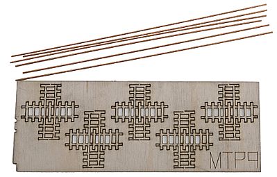 The N Scale Architect 20060 N Scale M-Trak 30" Gauge (Nn30) Mine Track System - Kit (Laser-Cut Wood, Metal) -- 90-Degree Crossing pkg(5) (Includes 24" 61cm of Rail)