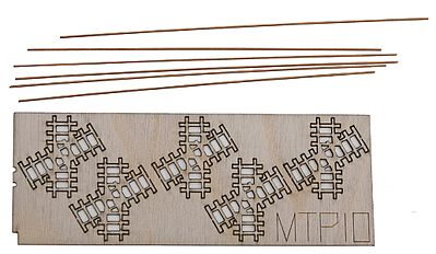 The N Scale Architect 20061 N Scale M-Trak 30" Gauge (Nn30) Mine Track System - Kit (Laser-Cut Wood, Metal) -- 30-Degree Crossing pkg(5) (Includes 24" 61cm of Rail)