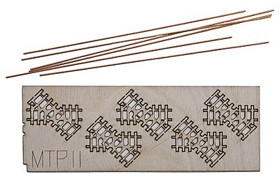 The N Scale Architect 20062 N Scale M-Trak 30" Gauge (Nn30) Mine Track System - Kit (Laser-Cut Wood, Metal) -- 45-Degree Crossing pkg(5) (Includes 24" 61cm of Rail)