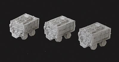 The N Scale Architect 20064 N Scale Slate Wagons - Kit (Cast Metal) -- Unpainted pkg(3)