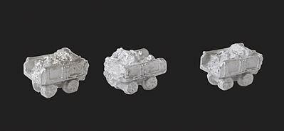 The N Scale Architect 20065 N Scale Stone Waste Wagons - Kit -- Unpainted pkg(3)