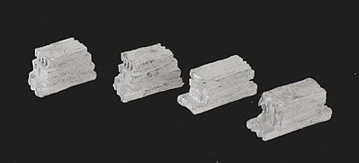 The N Scale Architect 20070 N Scale Stone Slab Stacks - Kit (Cast Metal) -- Unpainted pkg(3)
