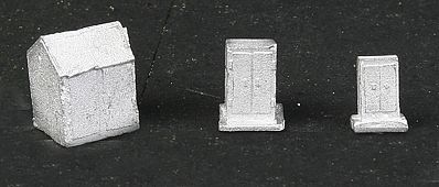 The N Scale Architect 20078 N Scale Relay Cabinet/Signal Box - Making A Scene(TM) -- Unpainted Metal Kit - Assortment (1 Each: Small, Medium & Large)