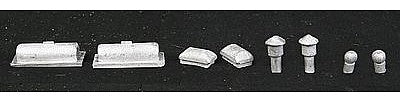The N Scale Architect 20082 N Scale Roof Detail Assortment - Making A Scene(TM) -- Modern (Unpainted Metal Castings)
