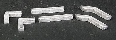 The N Scale Architect 20084 N Scale Roof Ductwork Assortment - Making A Scene(TM) -- 2 Each: Straight, 45-Degree Corner, 90-Degree Angle (Unpainted Metal Casting)