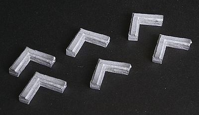 The N Scale Architect 20085 N Scale Roof Ductwork - Making A Scene(TM) -- Unpainted Metal Castings - 90-Degree Corners pkg(6)
