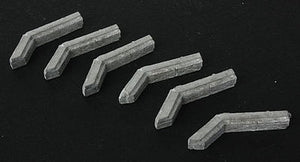 The N Scale Architect 20086 N Scale Roof Ductwork - Making A Scene(TM) -- Unpainted Metal Castings - 45-Degree Corners pkg(6)